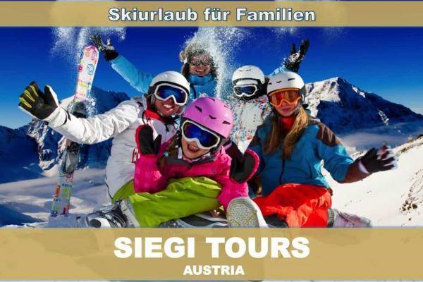 Familien Ski Urlaub in den Alpen